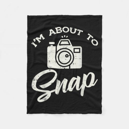 Photographer Camera Im About To Snap Funny Photo M Fleece Deken (Voorkant)