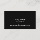 Photographes Carte de visite professionnel (Dos)