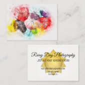 Photographes Decoraters de parapluie de carte de (Devant / Derrière)