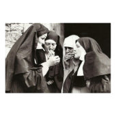 Photographie ancienne de nonnes fumeuses (Devant)