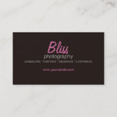 Photographie avec Carte de visite Modèle photo (Dos)