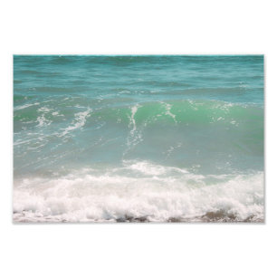 Photographie bleue de plage de mer verte de vagues
