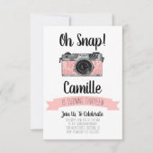 Photographie Camera Anniversaire Fête Invitation (Devant)