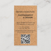 Photographie créative Design Carte de visite avec (Dos)