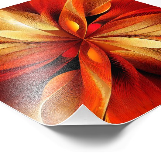 Photographie d'art Abstrait à fleurs dorées (Coin)