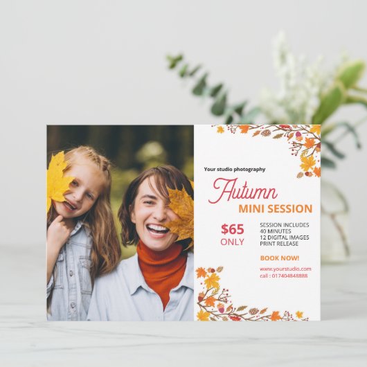 Photographie d'automne Mini Modèle de session (Debout devant)