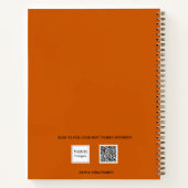 Photographie de carnet de croquis brûlé orange mon (Dos)