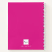 Photographie de carnet de croquis monogramme rose  (Dos)