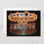 Photographie de carrousel imprimée sur carte posta (Devant / Derrière)
