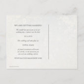 Photographie de carte de sauvegarde de date avec v (Dos)