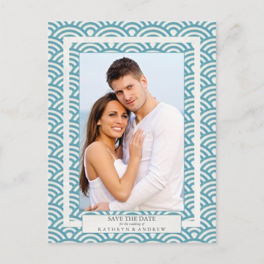 Photographie de carte de sauvegarde de date avec v (Devant)