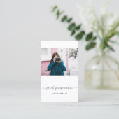 Photographie de carte de visite avec modèle (Debout devant)