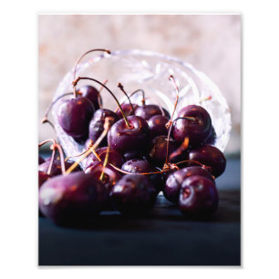 Photographie de Cerises Rouges Fraîches