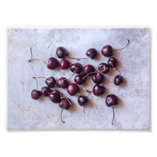 Photographie de Cerises Rouges Fraîches