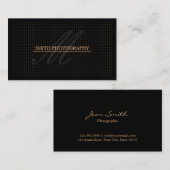 Photographie de Dots d'or moderne Carte de visite  (Devant / Derrière)