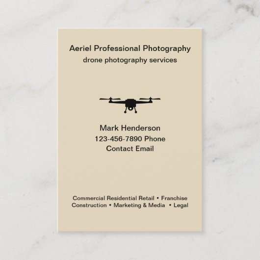 Photographie de drone aérien Carte de visite moder (Devant)