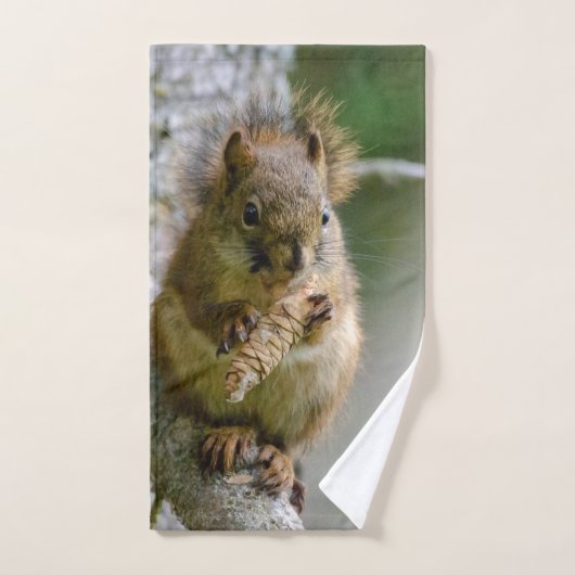 Photographie de faune de l'écureuil brun (Serviette à main)