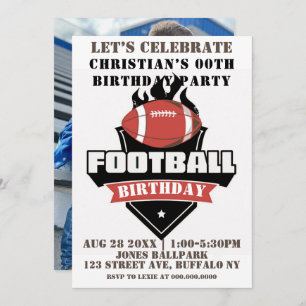 Photographie de football noir Invitations de la fê