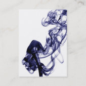 Photographie de fumée - carte de visite bleu (Dos)