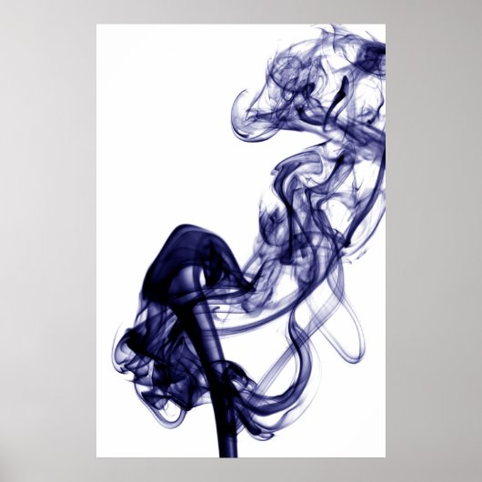 Photographie de fumée - Poster bleu (Devant)