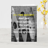 Photographie de kayaks d'humour de carte (Fleur jaune)