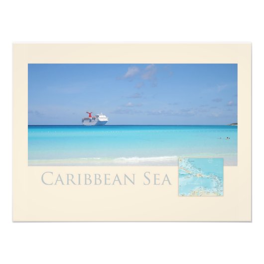 Photographie de la mer des Caraïbes (Devant)