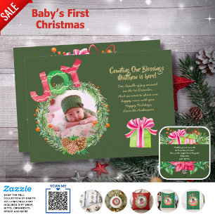 Photographie de la naissance de Noël Faire-part mo