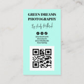Photographie de la nature QR Code Carte de visite (Dos)