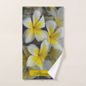 Photographie de la Plumeria jaune florale (Serviette à main)