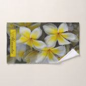 Photographie de la Plumeria jaune florale (Serviette à main)