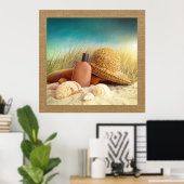Photographie de la scène de plage Poster d'art (Bureau à domicile)