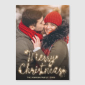 Photographie de Noël moderne Carte magnétique de v (Devant)