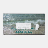 Photographie de plage côtière avec vagues déferlan (Clavier et souris)