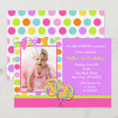 Photographie de Sweet Shoppe Invitation à la fête  (Devant / Derrière)