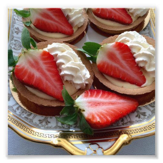 Photographie de tarte aux fraises (Devant)