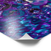 Photographie d'eau Abstraite bleue et violette (Coin)