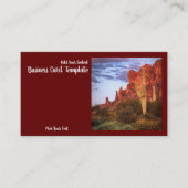 Photographie Desert Mountain Sunset Carte de visit (Devant)
