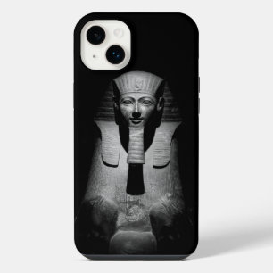 Photographie du roi pharaon en noir et blanc