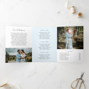 Photographie élégante Pastel Blue Trifold Brochure
