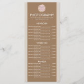 Photographie Entreprise Votre Logo Earth Tone Menu (Devant)