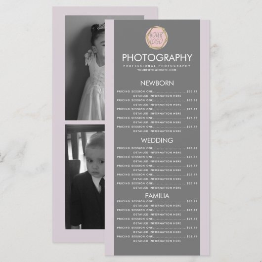 Photographie Entreprise Votre Logo Earth Tone Menu (Devant / Derrière)