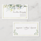 Photographie florale des cartes de visite | de (Devant / Derrière)