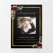 Photographie florale en or noir triple programme f (Page de couverture)