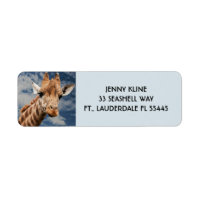 PHOTOGRAPHIE GIRAFFE Adresse de retour ÉtiquetteS