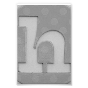 Photographie H5 4x6 noir et blanc de lettre