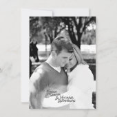 Photographie manuscrite Invitations Couples événem (Dos)