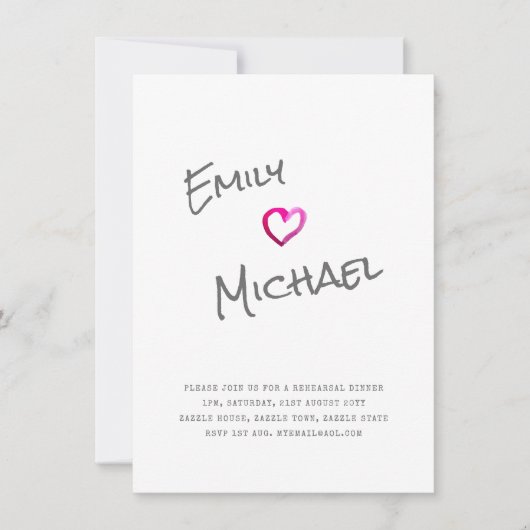 Photographie manuscrite Invitations Couples événem (Devant)