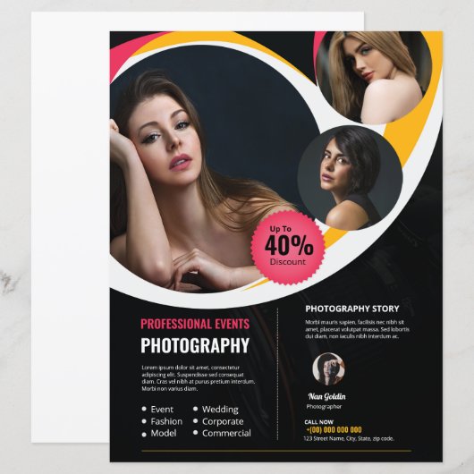 Photographie Modèle circulaire (Devant / Derrière)