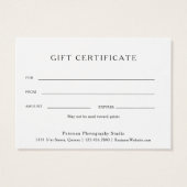 Photographie moderne Collage Certificat cadeau pho (Dos)