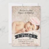 Photographie moderne Invitation photo d'anniversai (Devant)